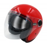 Casque Jet MÂRKÖ Boreal Rouge à bandes