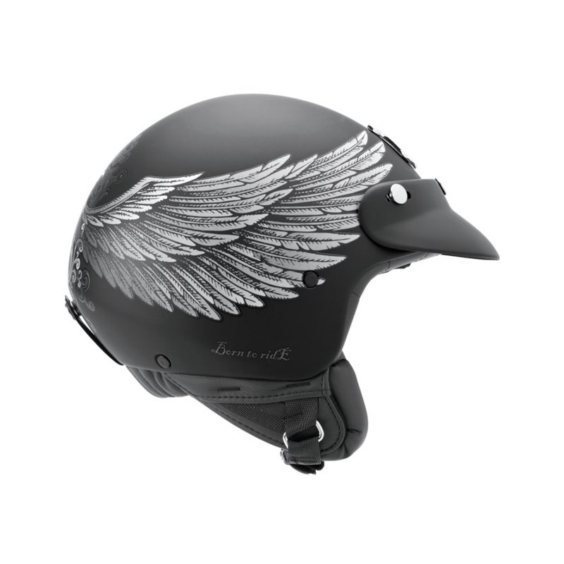 CASQUE JET NEXX X60 EAGLE RIDER BLK/SILVER MT