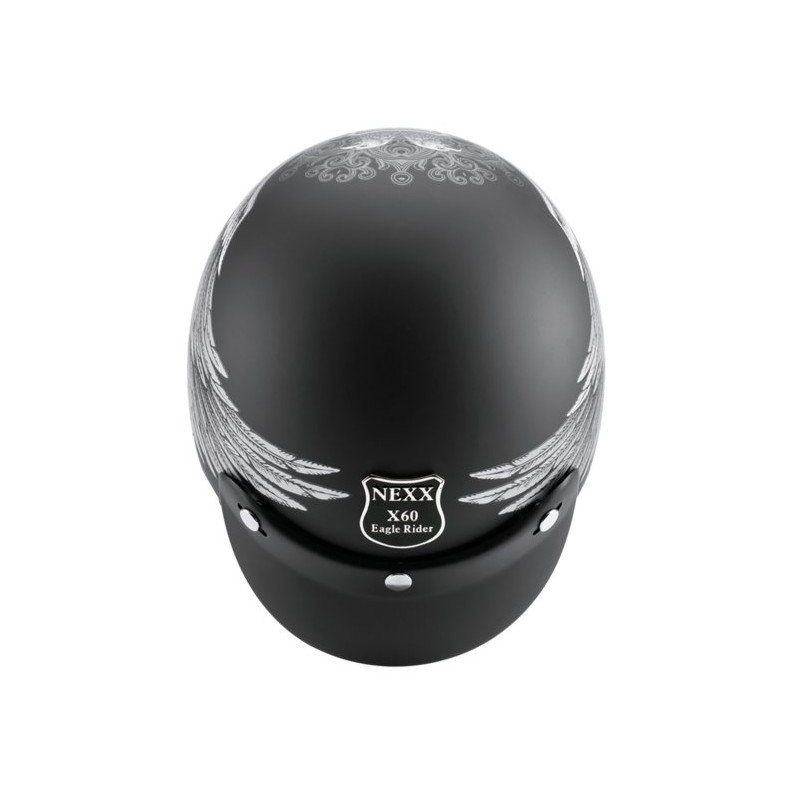 CASQUE JET NEXX X60 EAGLE RIDER BLK/SILVER MT