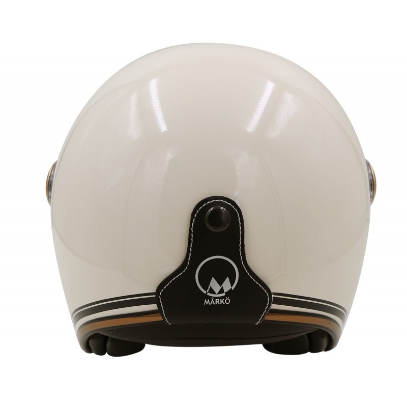 Casque Jet MÂRKÖ Boreal Crème à bandes