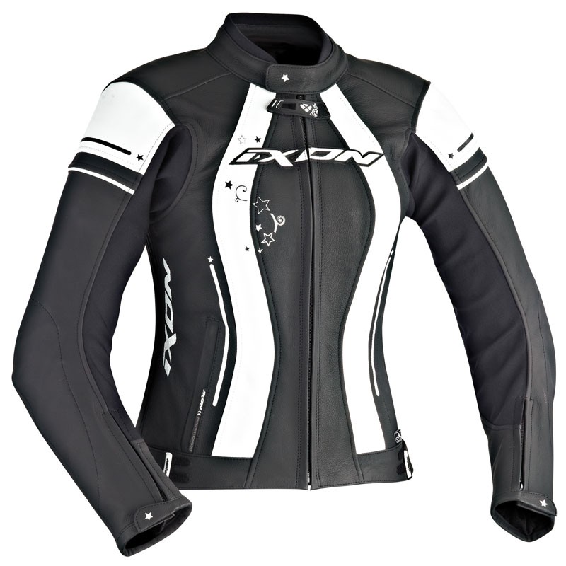 BLOUSON MOTO RACING CUIR IXON ALCYONE