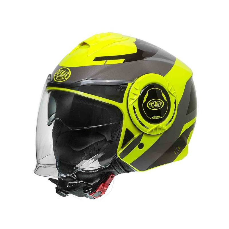 CASQUE MOTO JET COOL OPT FLUO-PREMIER