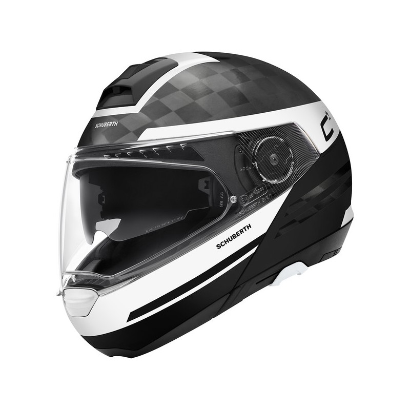 CASQUE C4 PRO CARBON ECE Tempest White-SCHUBERTH