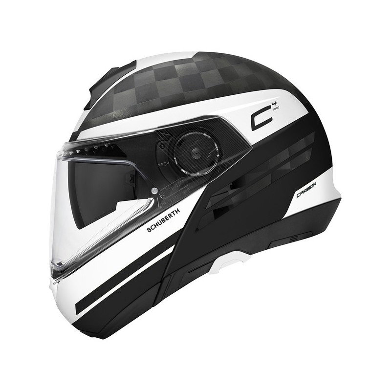 CASQUE C4 PRO CARBON ECE Tempest White-SCHUBERTH