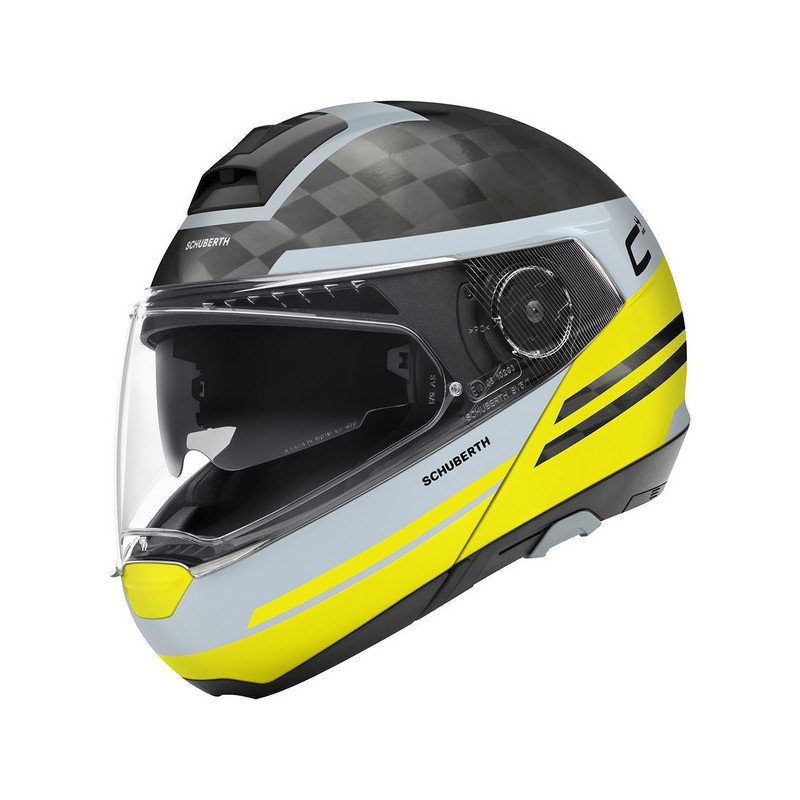 CASQUE C4 PRO CARBON ECE Tempest Yellow-SCHUBERTH