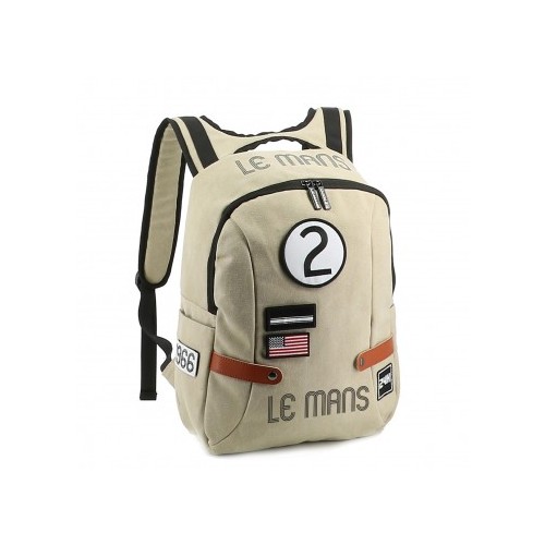 24H Le Mans LEGENDE - Sac à dos coton beige