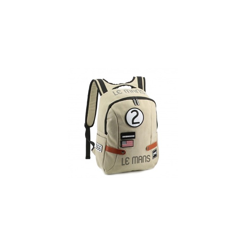 24H Le Mans LEGENDE - Sac à dos coton beige