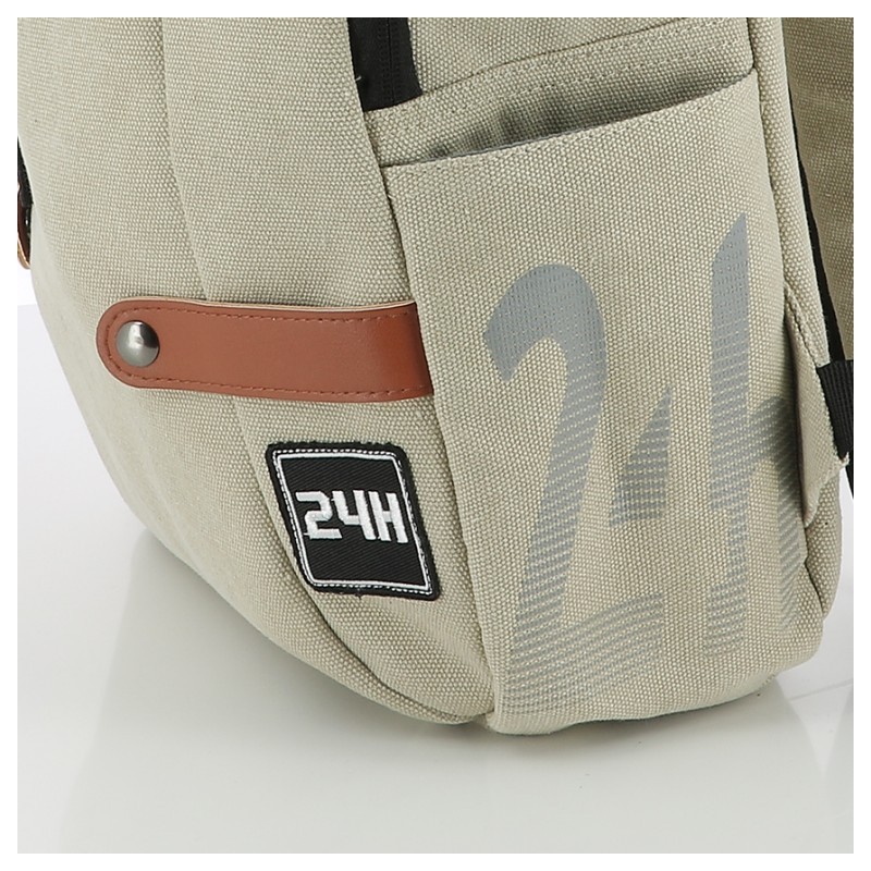 24H Le Mans LEGENDE - Sac à dos coton beige