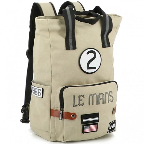 24H Le Mans LEGENDE - Grand sac à dos beige