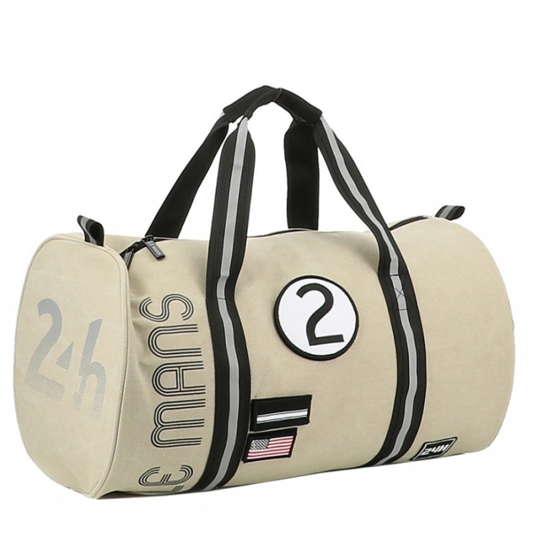 24H Le Mans LEGENDE - Sac forme polochon beige