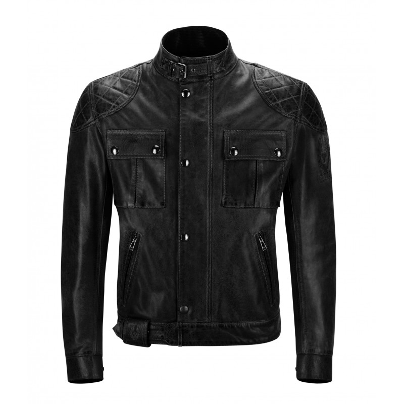 BLOUSON BELSTAFF BROOKLANDS CUIR ANTIQUE noir