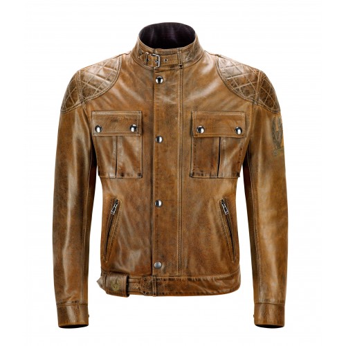 Blouson BELSTAFF BROOKLANDS CUIR BURNT CUERO