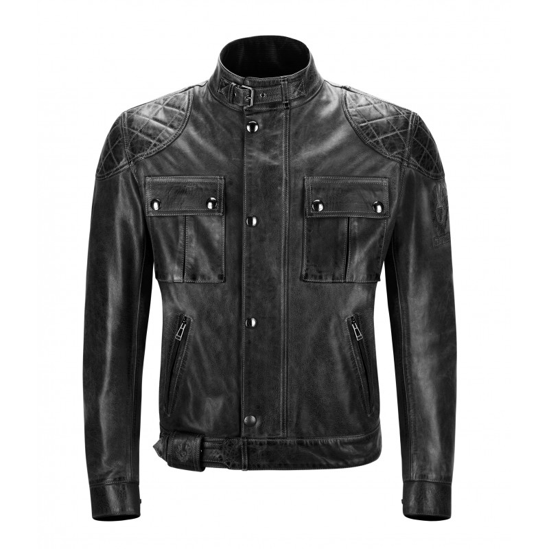 BLOUSON BROOKLANDS CUIR ANTIQUE BLACK-BELSTAFF