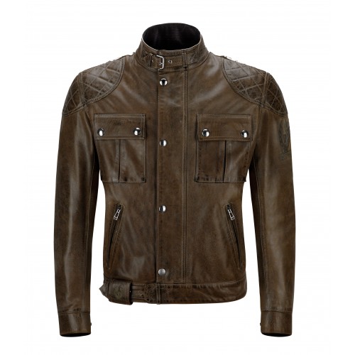 BLOUSON BROOKLANDS CUIR BLACKBROWN-BELSTAFF