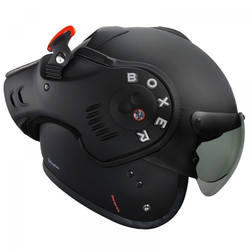 CASQUE MODULABLE BOXER V8 FULL BLACK-ROOF