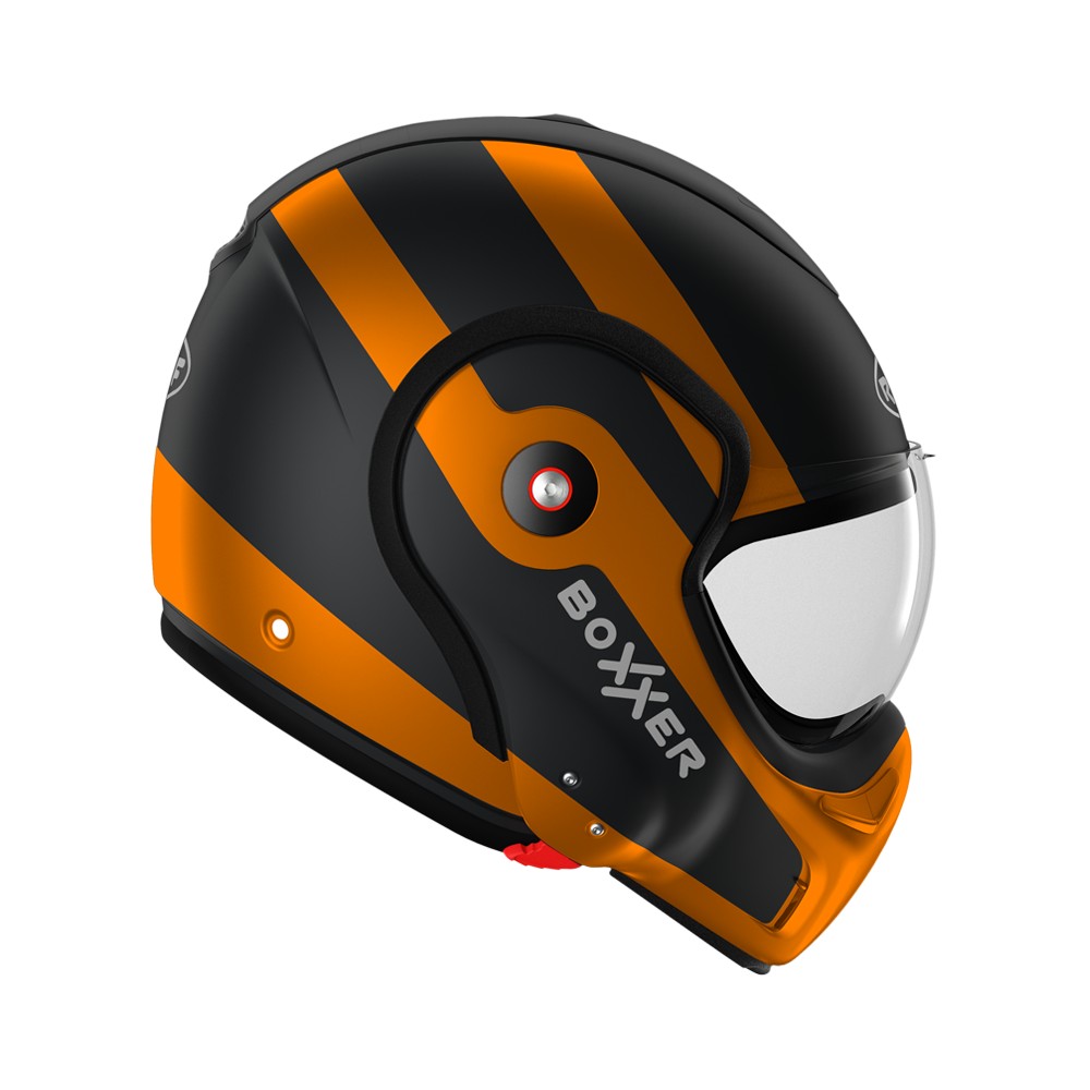 CASQUE MOTO MODULABLE RO9 BOXXER FUZO-ROOF Noir - Orange Mat XXL/63