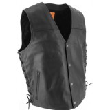 GILET CUIR ADULTE SOUBIRAC AVEC LACETS