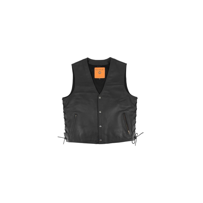 GILET CUIR ADULTE SOUBIRAC AVEC LACETS