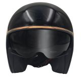 Casque Moto Jet BOREAL -MÂRKÖ (Black/Gold)