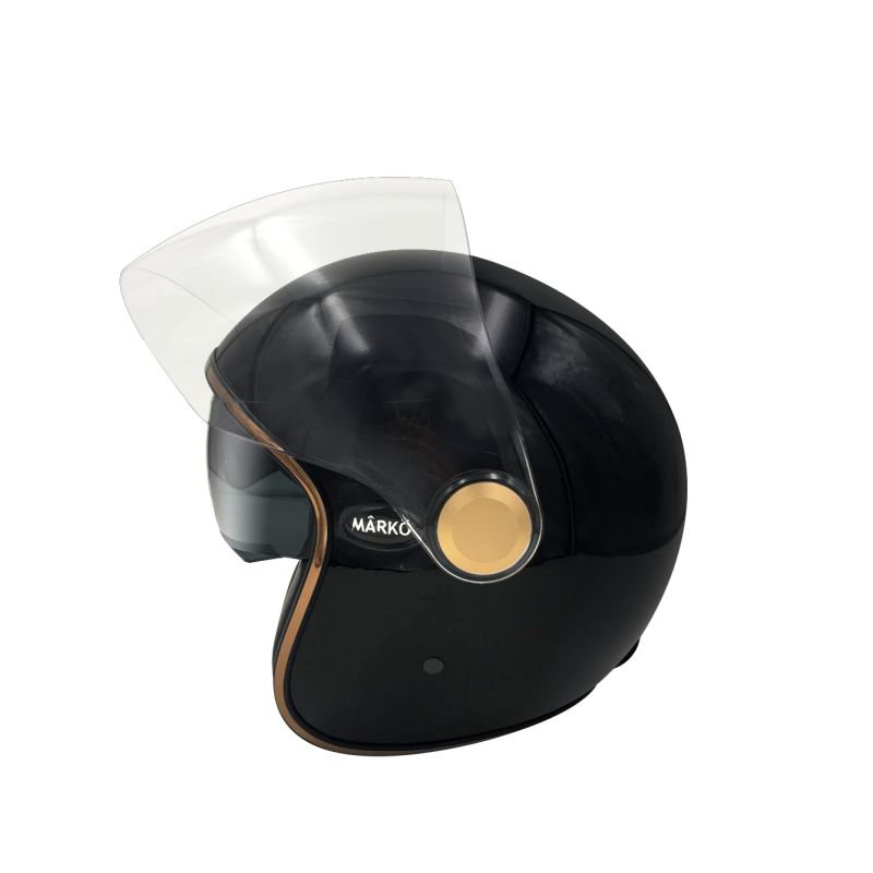 Casque Moto Jet BOREAL -MÂRKÖ (Black/Gold)