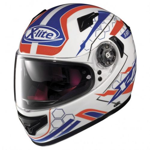 Casque Moto Intégral NOLAN - X661 Honeycomb n-Com Metal White/Blue