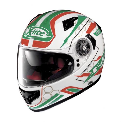 Casque Moto Intégral NOLAN - X661 Honeycomb n-Com Metal White/Green