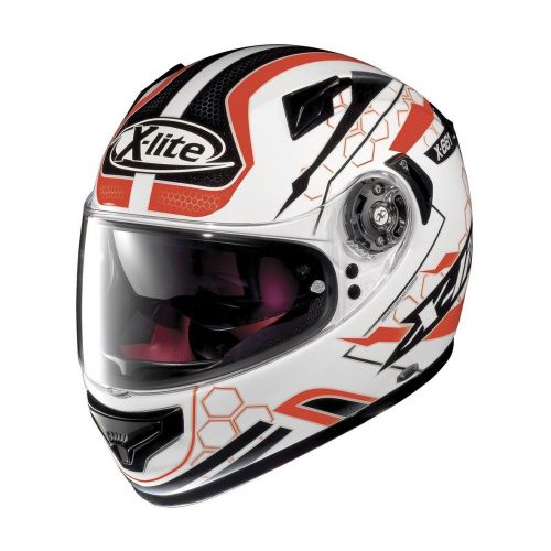 Casque Moto Intégral NOLAN - X661 Honeycomb n-Com Metal White/Red