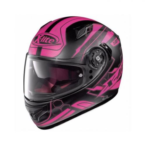 Casque Moto Intégral NOLAN - X661 Honeycomb n-Com Flat Black/pink