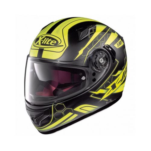 Casque Moto Intégral NOLAN - X661 Honeycomb n-Com Flat Black/yellow