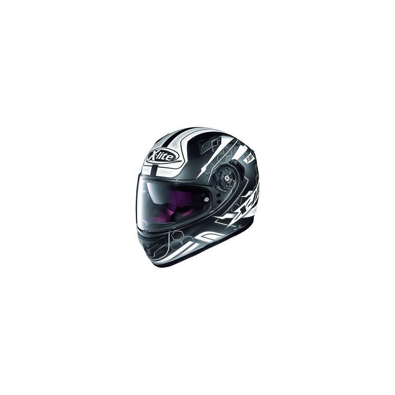 Casque Moto Intégral NOLAN - X661 Honeycomb n-Com Flat Black/white