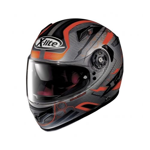 Casque Moto Intégral NOLAN - X661 Extreme Titantech Honeycomb n-Com Flat Titanium/Red