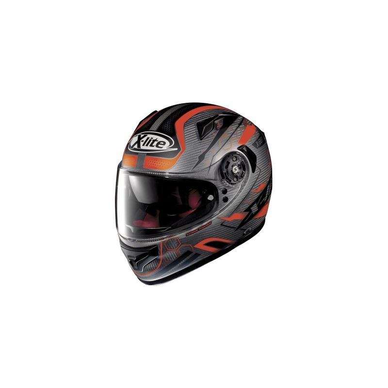 Casque Moto Intégral NOLAN - X661 Extreme Titantech Honeycomb n-Com Flat Titanium/Red