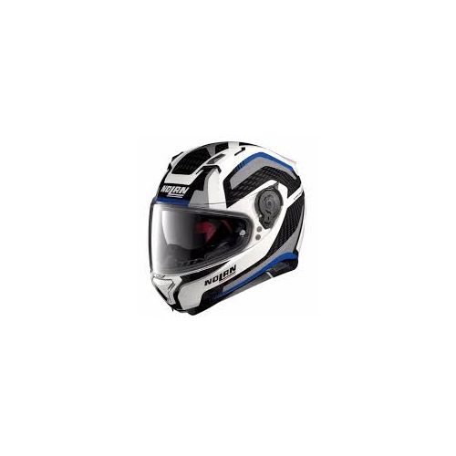 Casque Moto Intégral NOLAN - N87 Arkad n-Com Metal White/blue/grey