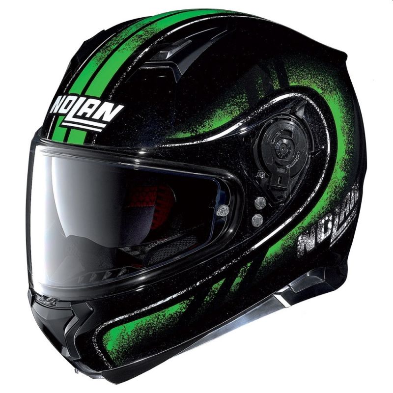 Casque Moto Intégral NOLAN - N87 Fulgor N-Com Metal Black/Green