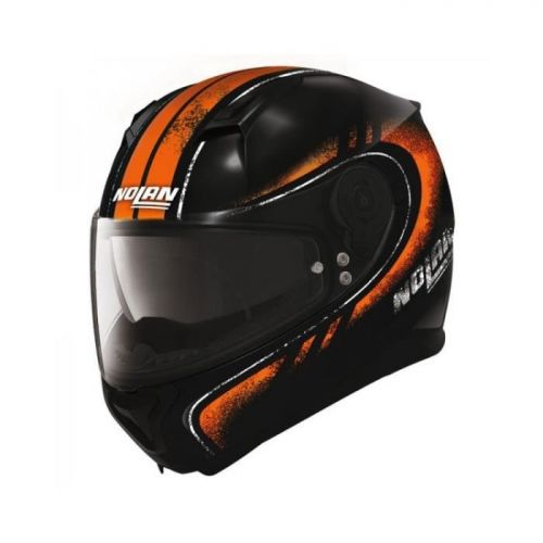 Casque Moto Intégral NOLAN - N87 Fulgor N-Com Metal Black/Orange