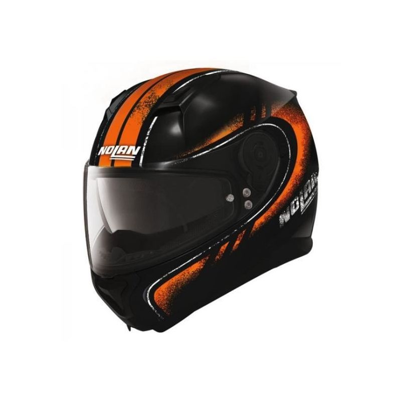 Casque Moto Intégral NOLAN - N87 Fulgor N-Com Metal Black/Orange