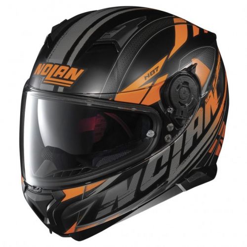 Casque Moto Intégral NOLAN - N87 Fulmen n-Com Flat Black/Orange