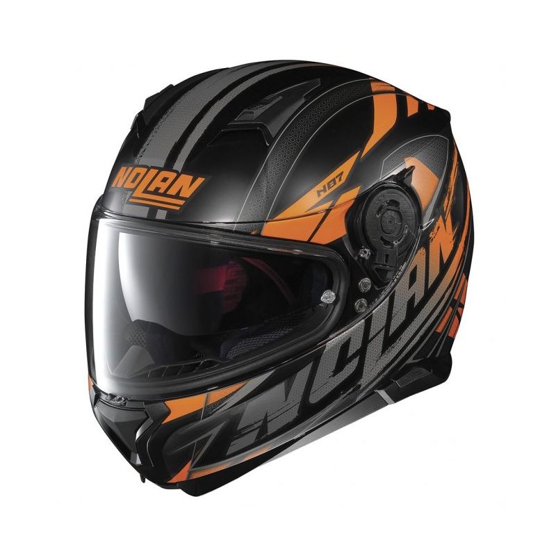 Casque Moto Intégral NOLAN - N87 Fulmen n-Com Flat Black/Orange