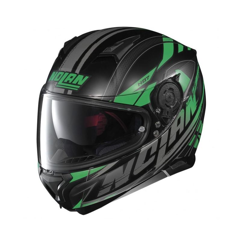 Casque Moto Intégral NOLAN - N87 Fulmen n-Com Flat Black/Green