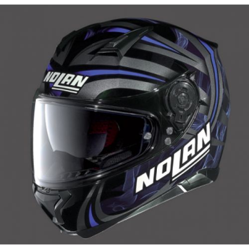 Casque Moto Intégral NOLAN - N87 Ledlight N-Com Glossy Black/Blue