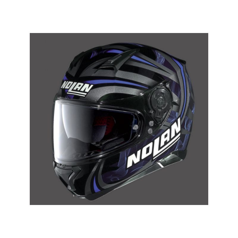 Casque Moto Intégral NOLAN - N87 Ledlight N-Com Glossy Black/Blue