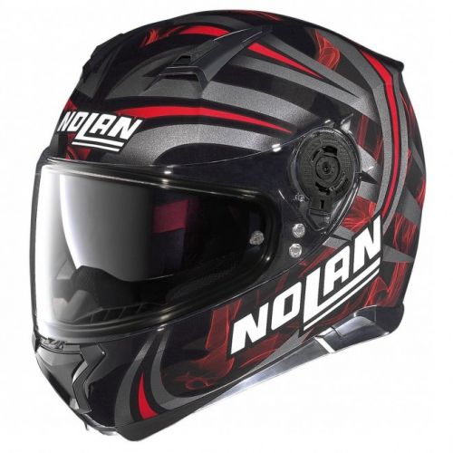 Casque Moto Intégral NOLAN - N87 Ledlight N-Com Glossy Black/Red