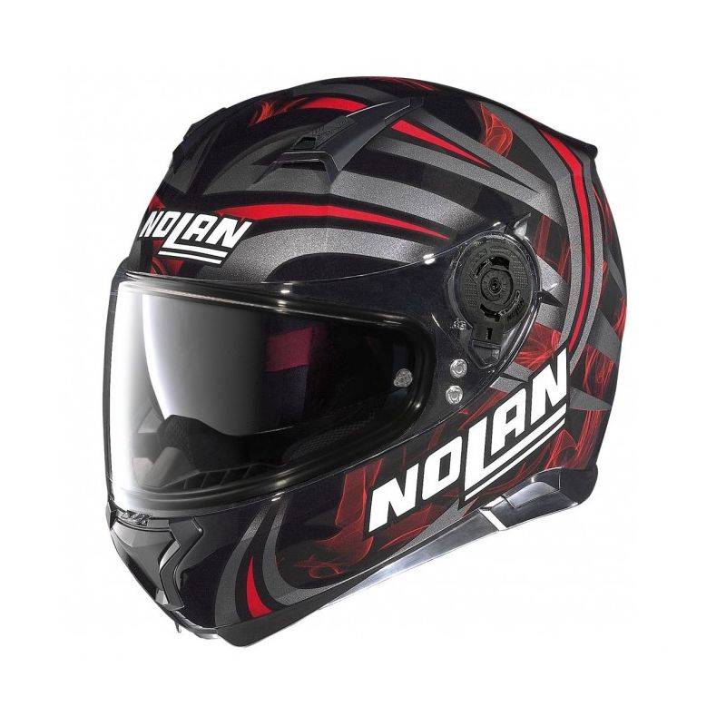 Casque Moto Intégral NOLAN - N87 Ledlight N-Com Glossy Black/Red