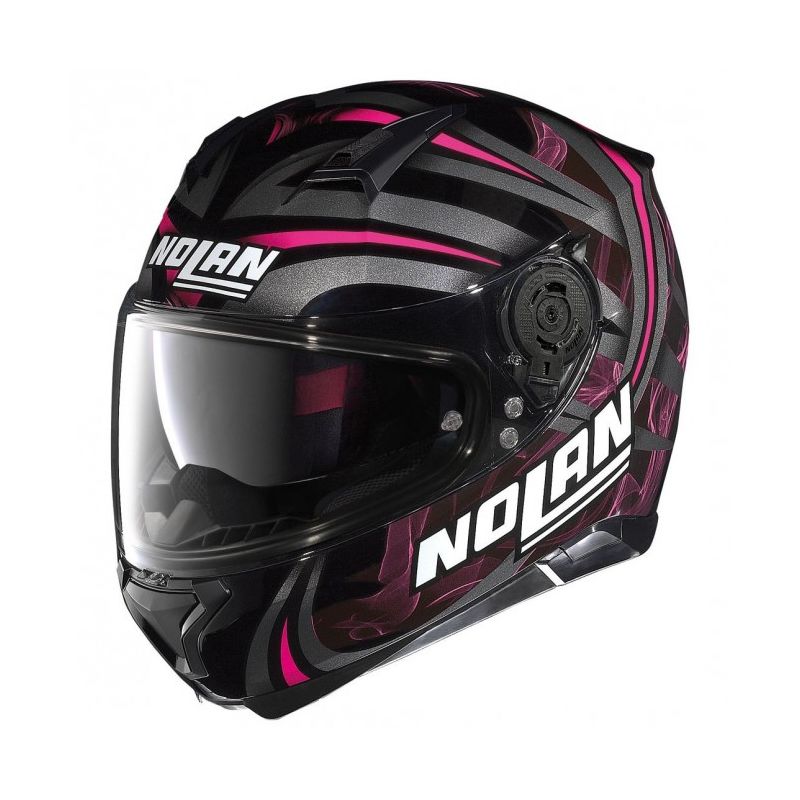 Casque Moto Intégral NOLAN - N87 Ledlight N-Com Glossy Black/Pink