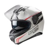 Casque Moto Intégral NOLAN - N87 Rapid N-Com Metal White