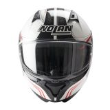 Casque Moto Intégral NOLAN - N87 Rapid N-Com Metal White