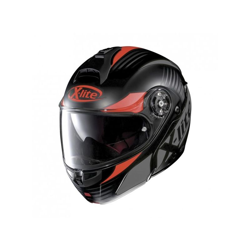 Casque Moto Modulable NOLAN - X1004 Nordhelle n-Com Flat Black/Red