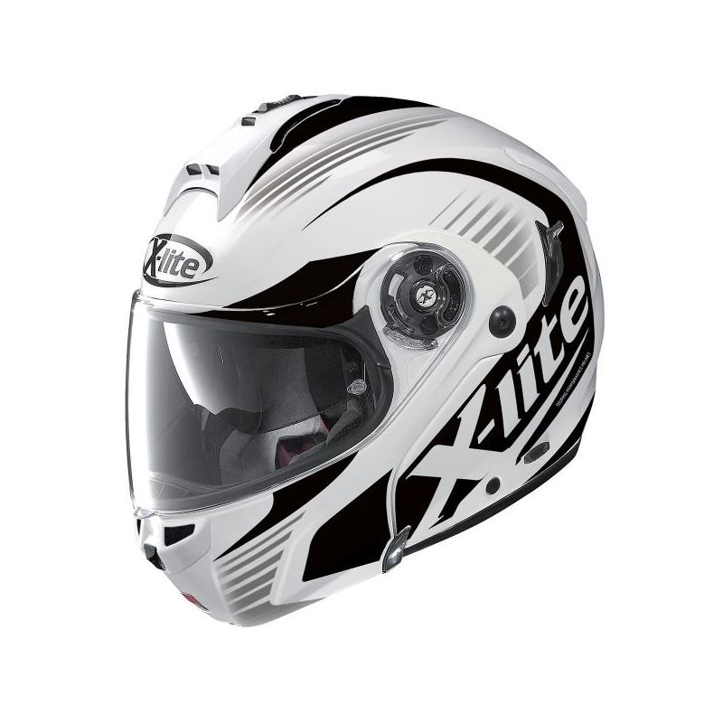 Casque Moto Modulable NOLAN - X1004 Nordhelle n-Com Metal White/black