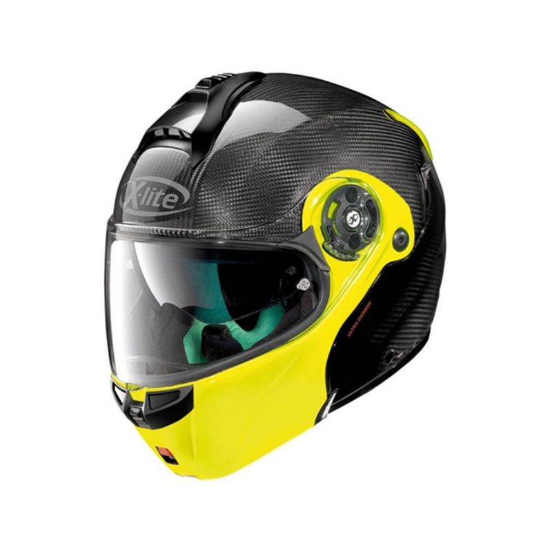 Casque Moto Modulable NOLAN - X1004 Ultra Carbon n-Com Dyad Fluo n-Com Yellow