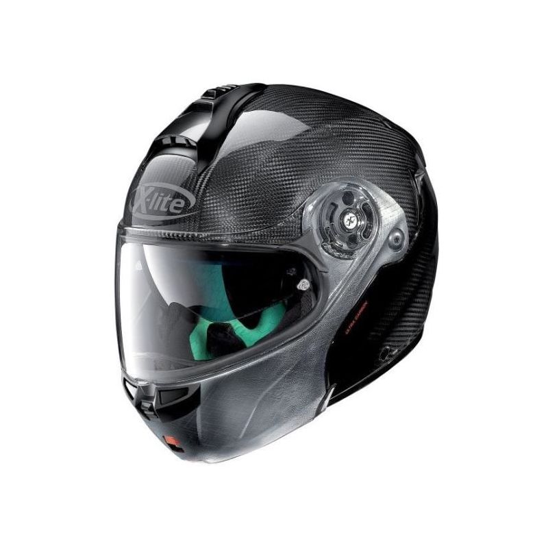 Casque Moto Modulable NOLAN - X1004 Ultra Carbon n-Com Dyad Scratched n-Com Chrome